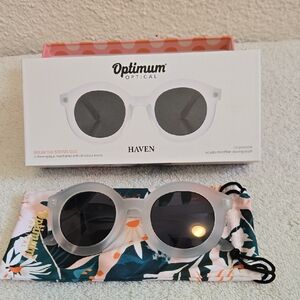 Optimum Optical Haven White Sunglasses NWOT